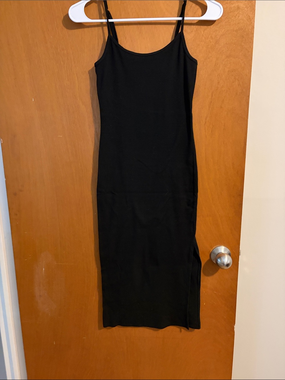 Garage Black Strappy Midi Slip Dress